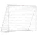 Fußballtor, robustes Netz, Kunststoff-Rahmen, Heringe, 240L x 90B x 180H cm, Weiß 