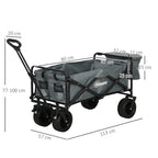 Bollerwagen mit K¨¹hltasche, klappbar, Stahlrahmen, bis 100 kg, 113x57x77-100 cm, Dunkelgrau
