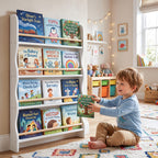 Bücherregal Kinder Wandregal mit Kippschutz 60 x 10 x 98 cm Weiß
