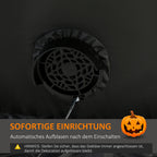 Halloweengeist mit LED-Lichtern, selbstaufblasend, inkl. Gebläse, 100 cm x 96 cm x 270 cm, Grün + Gelb + Schwarz