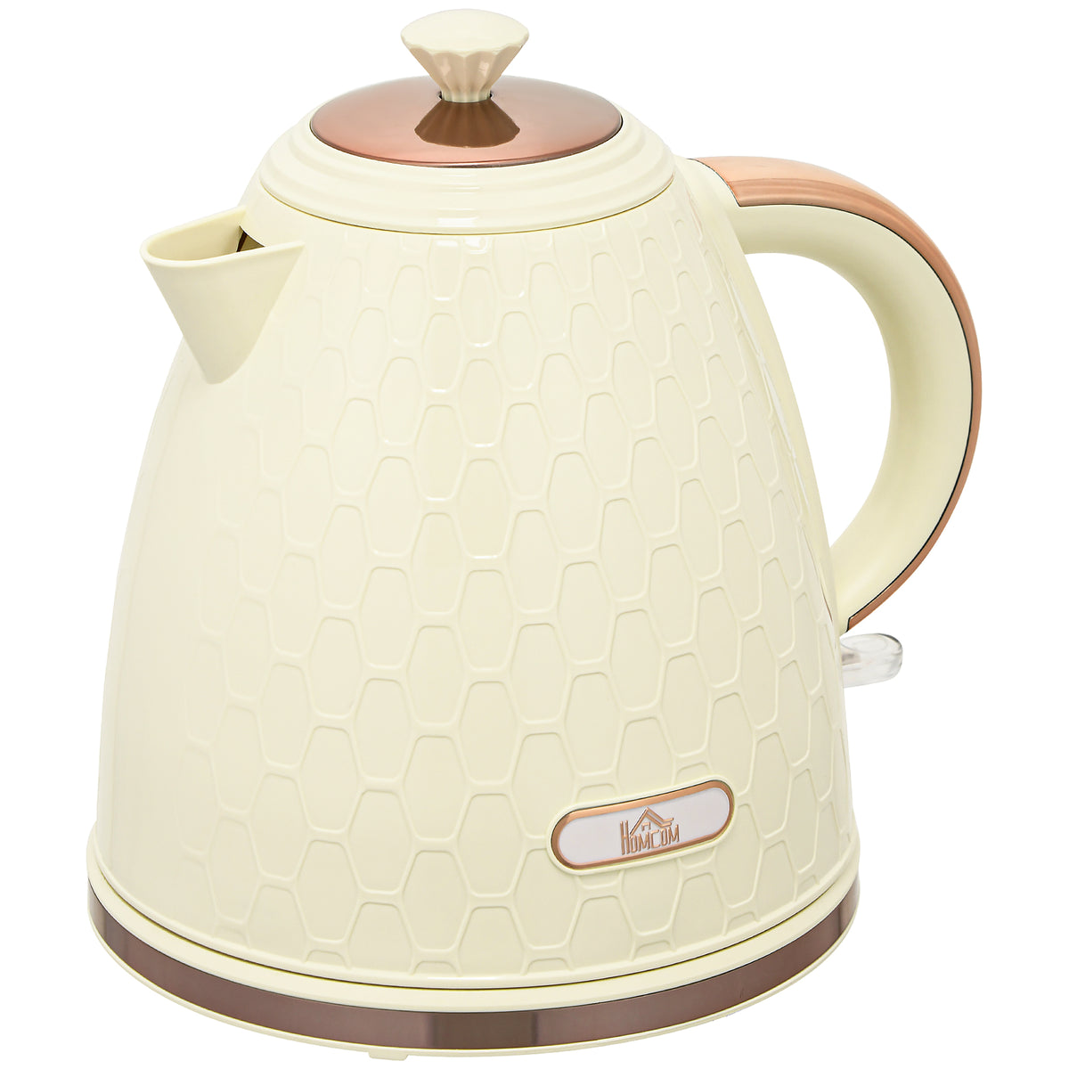 Wasserkocher, 2200W, Sichtfenster, Filter, Schnellkocher, Beige