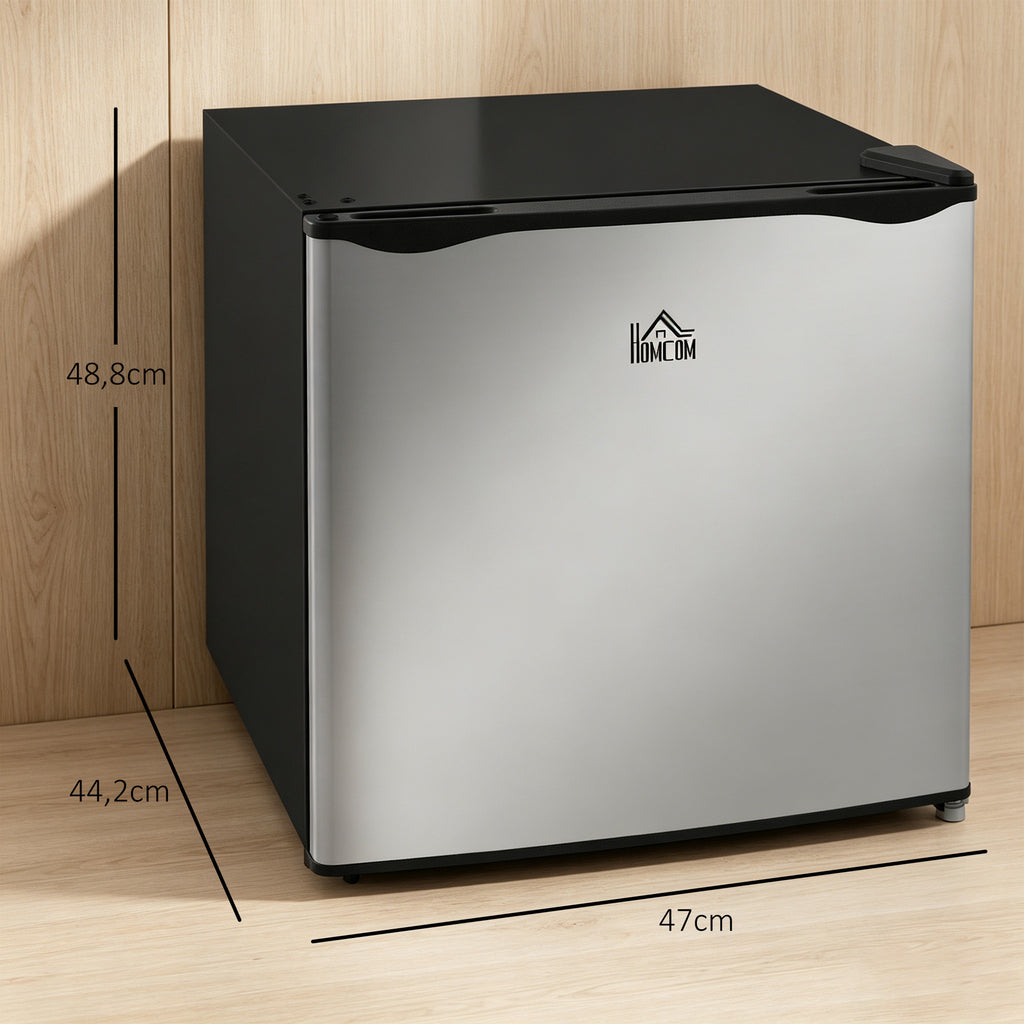 Mini-Gefrierschrank, 35 L Minikühlschrank, -14 bis -24℃, 5-stufige Temperaturregelung, 47 x 44,2 x 48,8 cm, Silber