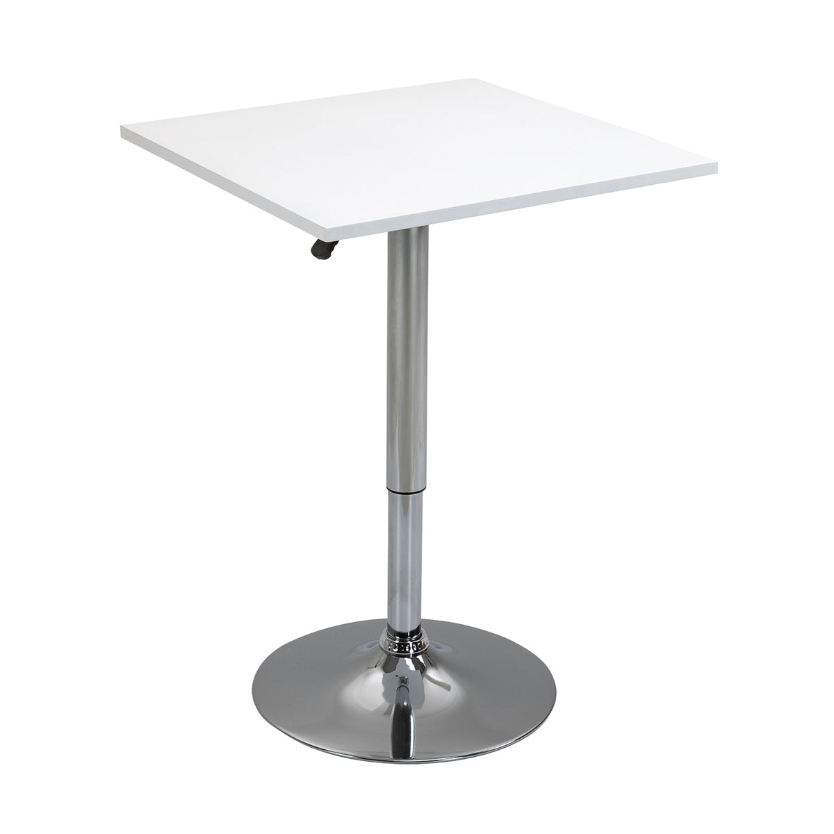 Höhenverstellbarer Bartisch, 360° drehbar, kratzfeste Füße, stabile Metallbasis, Weiß