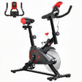  Indoor Upright Exercise Bike Machine, with Adjustable Seat, Resistance, Handlebar, LCD Display