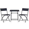 2-Seater Rattan Furniture Set-Black
