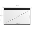 Beamer-Leinwand, 16:9 Format, Fernbedienung, 266 x 149 cm (120 Zoll), Weiß