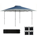 Pavillon ca. 4x4m Wasserdicht Stabil Winterfest Pop-up Faltpavillon mit Ein-Schritt-Schließfunktion UV 50+