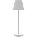 Aufladbare USB-Tischleuchte mit 3 Lichtfarben, Tragbare USB-Nachttischlampe mit Touch-Schalter, Metall, Weiß