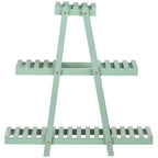 Pflanzenregal mit 3 Ebenen, f¨¹r 6 Blument?pfen, wetterbest?ndig, 76 cm x 26 cm x 76 cm, Hellgr¨¹n