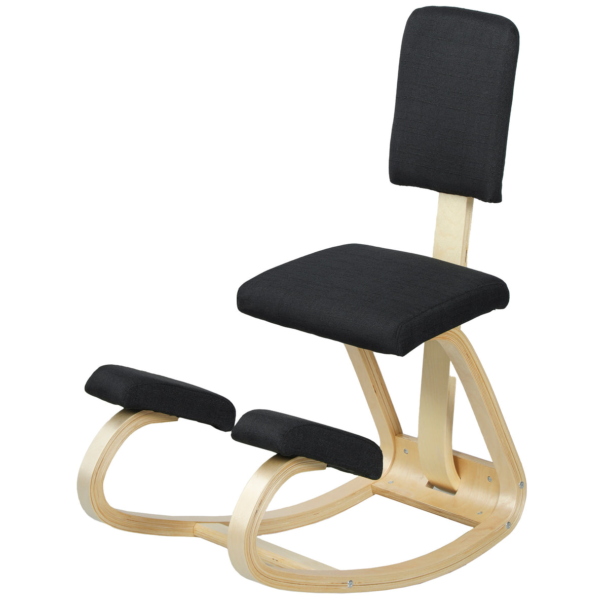 Ergonomischer Kniestuhl, Kniehocker Gesundheitsstuhl für Zuhause, Büro, Meditation Schwarz
