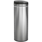 50 Liter Sensor-M¨¹lleimer mit Soft-Close-Funktion, ber¨¹hrungsfreier Abfalleimer aus Edelstahl f¨¹r hygienische K¨¹chen, B¨¹ros, Silberfarben