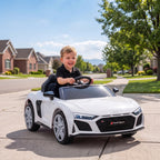 Kinder Elektroauto Audi R8 12V Kinderauto Fernbedienung Weiß