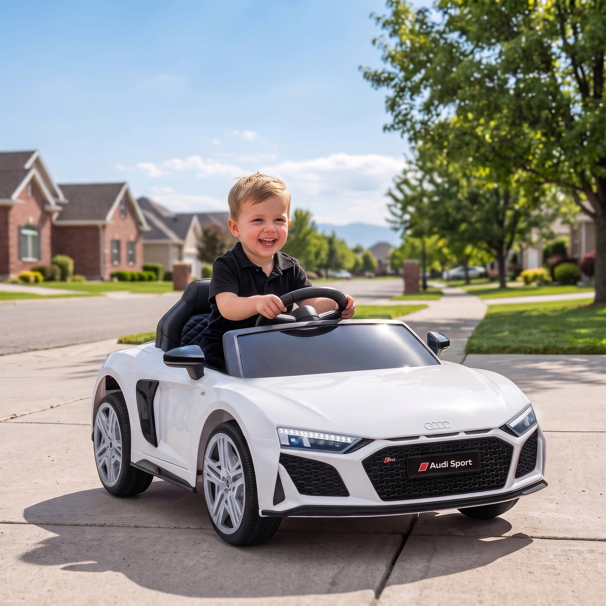 Kinder Elektroauto Audi R8 12V Kinderauto Fernbedienung Weiß