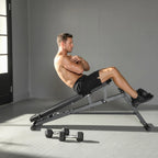 Hantelbank Verstellbar 4 in 1 Trainingsbank mit Beinstrecker