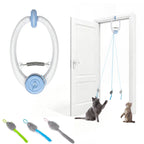 Interactive Cat Toys for Indoor Kittens & Adult USB Rechargeable Door Hanging Bouncing Mouse Teaser