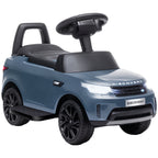 Elektro Kinderauto 6V, Land Rover, Fahr-/Schiebemodus, Scheinwerfer, Musik, Hellblau