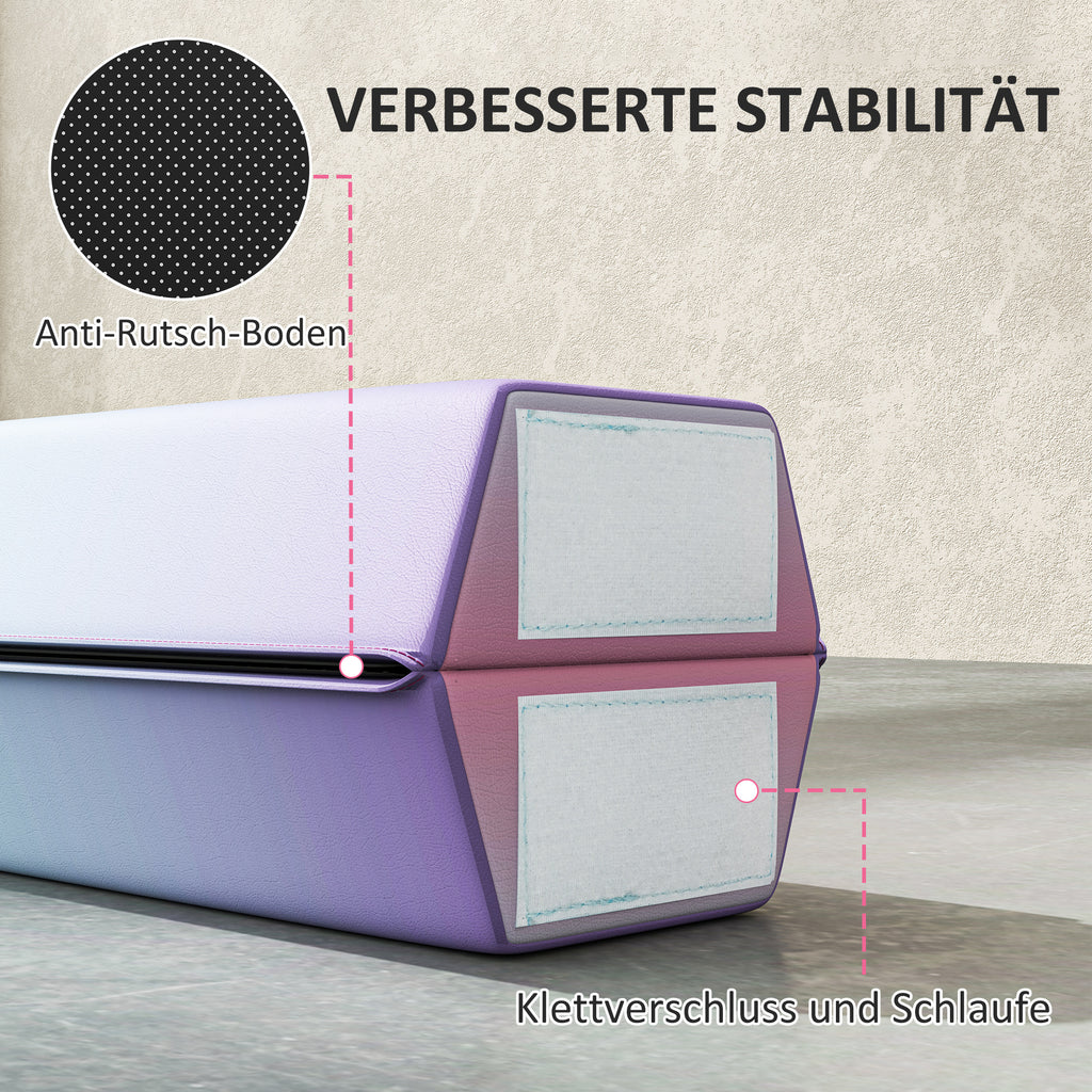 236 cm Klappbarer Schwebebalken für Jugendliche 80kg Bunt