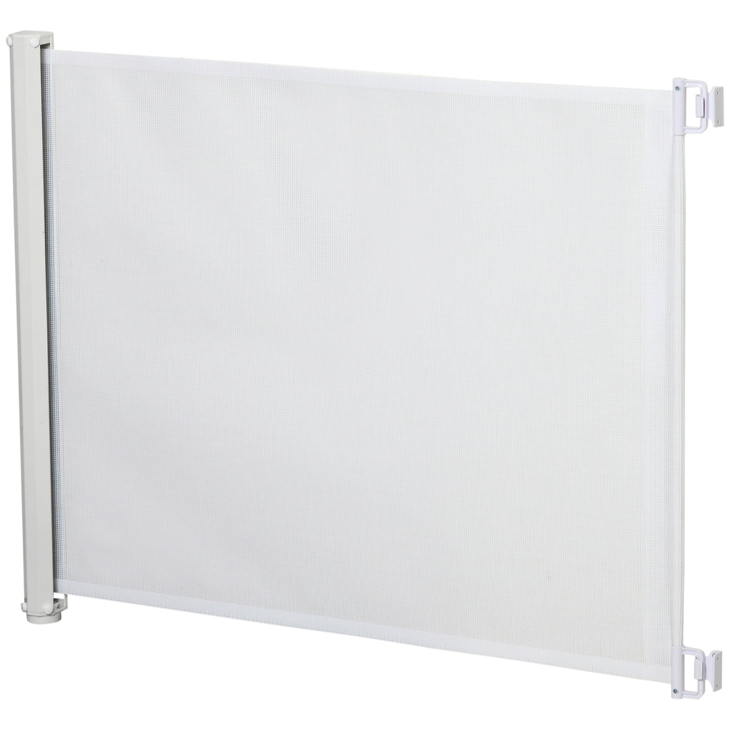 Retractable Stair Gate, Dog Pet Barrier, for Doorway, Staircase, Hallway - White
