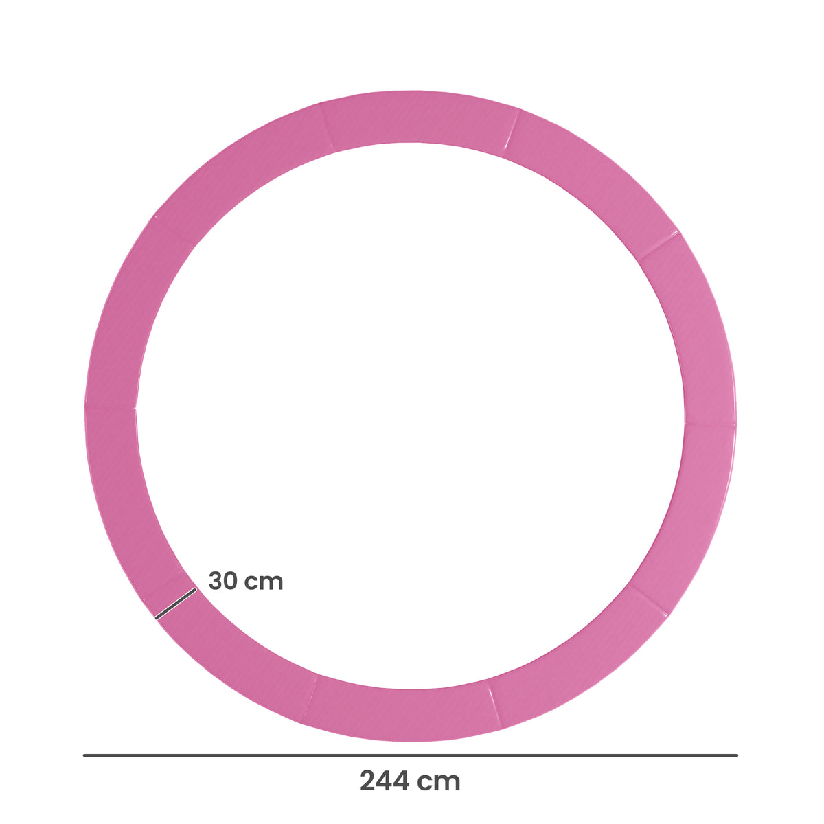 Ersatz-Randabdeckung für Trampoline, wasserfest, reißfest, Ø244 cm, Rosa