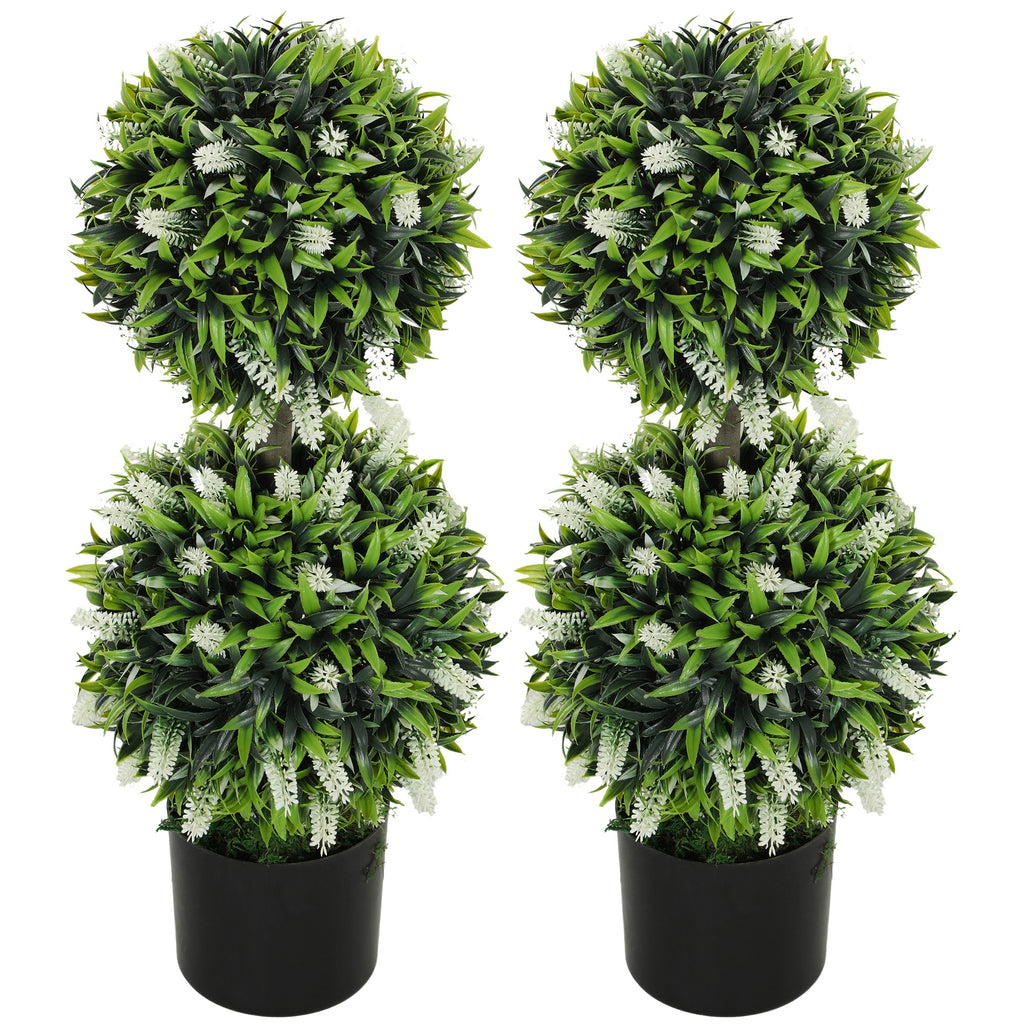 2er-Set K¨¹nstliche Pflanzen, UV-best?ndige Kunstpflanze im Blumentopf, 70 cm Zimmerpflanze f¨¹r Wohnzimmer, Garten