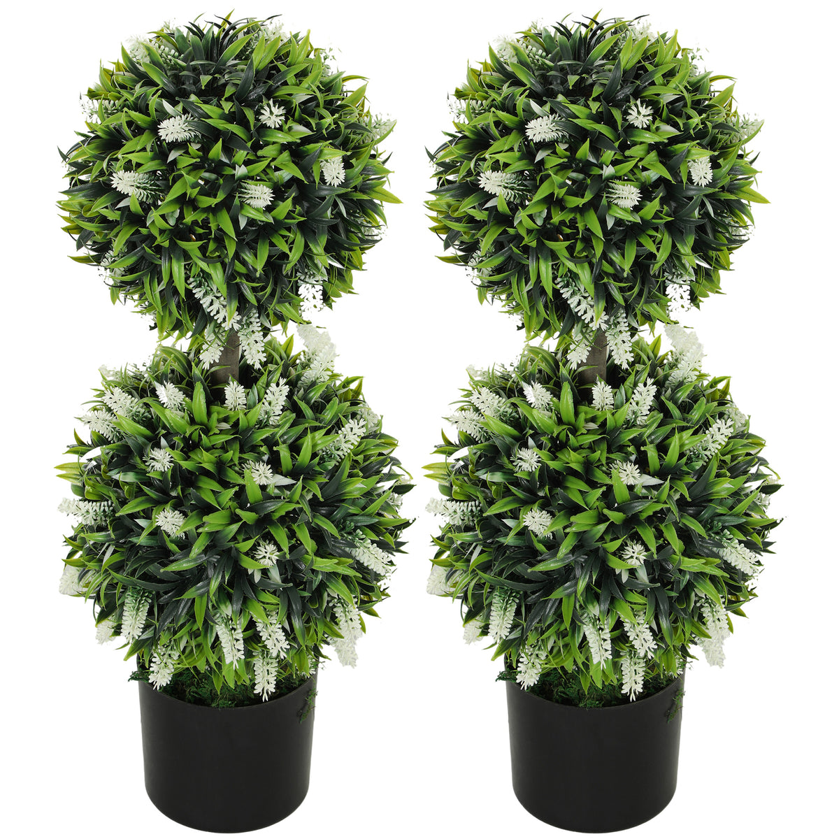 2er-Set K¨¹nstliche Pflanzen, UV-best?ndige Kunstpflanze im Blumentopf, 70 cm Zimmerpflanze f¨¹r Wohnzimmer, Garten