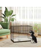 Hundekäfig klappbar für kleine Hunde 75 x 48,5 x 53 cm Schwarz