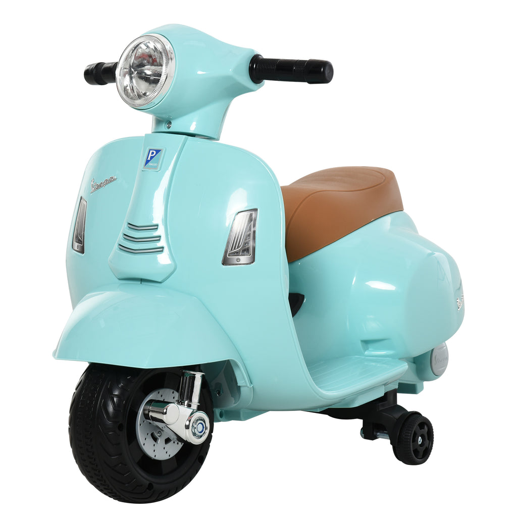 Elektro Kindermotorrad Vespa Elektromotorrad mit LED-Licht, Sound, Kinder Elektro Motorrad für Kinder von 18-36 Monate Grün