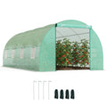 6 x 3 x 2m Walk-in Outdoor Garden Greenhouse Polytunnel with Door and Windows
