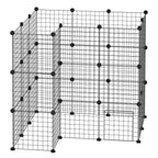 DIY Pet Playpen Metal Wire Fence Indoor Outdoor Rabbit Small Animals Cage 36 Panel Enclosure Black