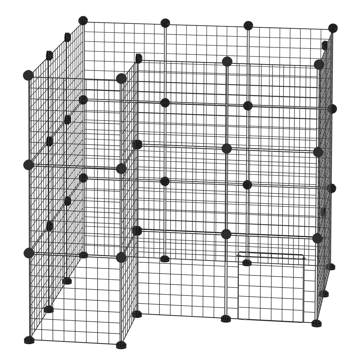 DIY Pet Playpen Metal Wire Fence Indoor Outdoor Rabbit Small Animals Cage 36 Panel Enclosure Black