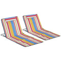 2er-Set Strandmatte, verstellbar, faltbar, 124L x 53B x 37-50H cm, Mehrfarbig