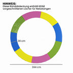 Ersatz-Randabdeckung für Trampoline, wasserfest, reißfest, Ø244 cm, bunt