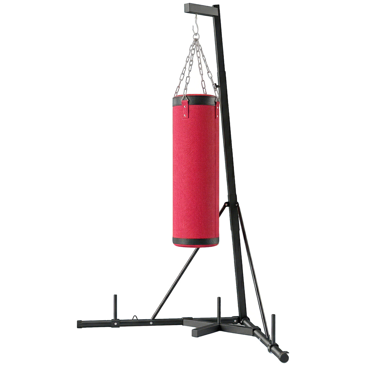 Boxsackständer 185-231cm Höhenverstellbar Freistehender Boxsackhalter mit Boxsack Dreiecksbasis Gewichtenhalter