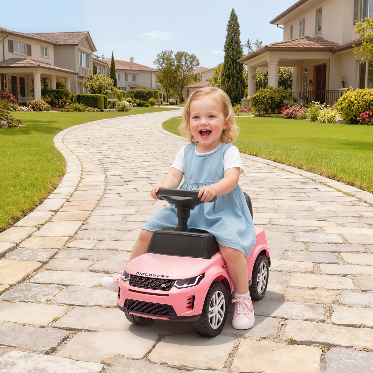 Land Rover Licensed Toddler Ride on Car with Horn, Engine Sounds, Under-Seat Storage, for 18-36 Months, Pink