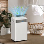 Luftentfeuchter, 4,5 Liter Tank, 24-Stunden-Timer, LED-Display, Kunststoff, Weiß