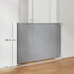Retractable Pet Safety Gate, Folding Dog Barrier, Grey