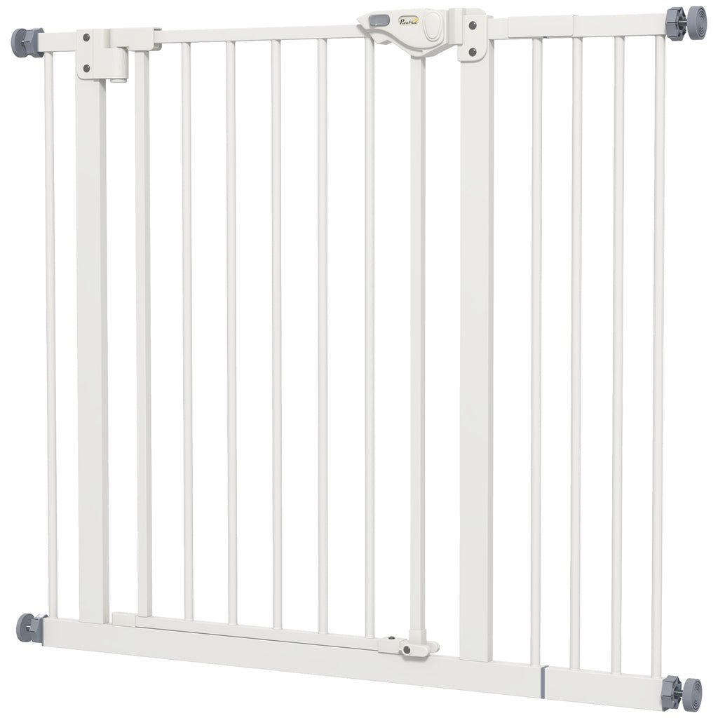 Adjustable Safety Gate w/ One Extensions, Four Adjustable Screws, White