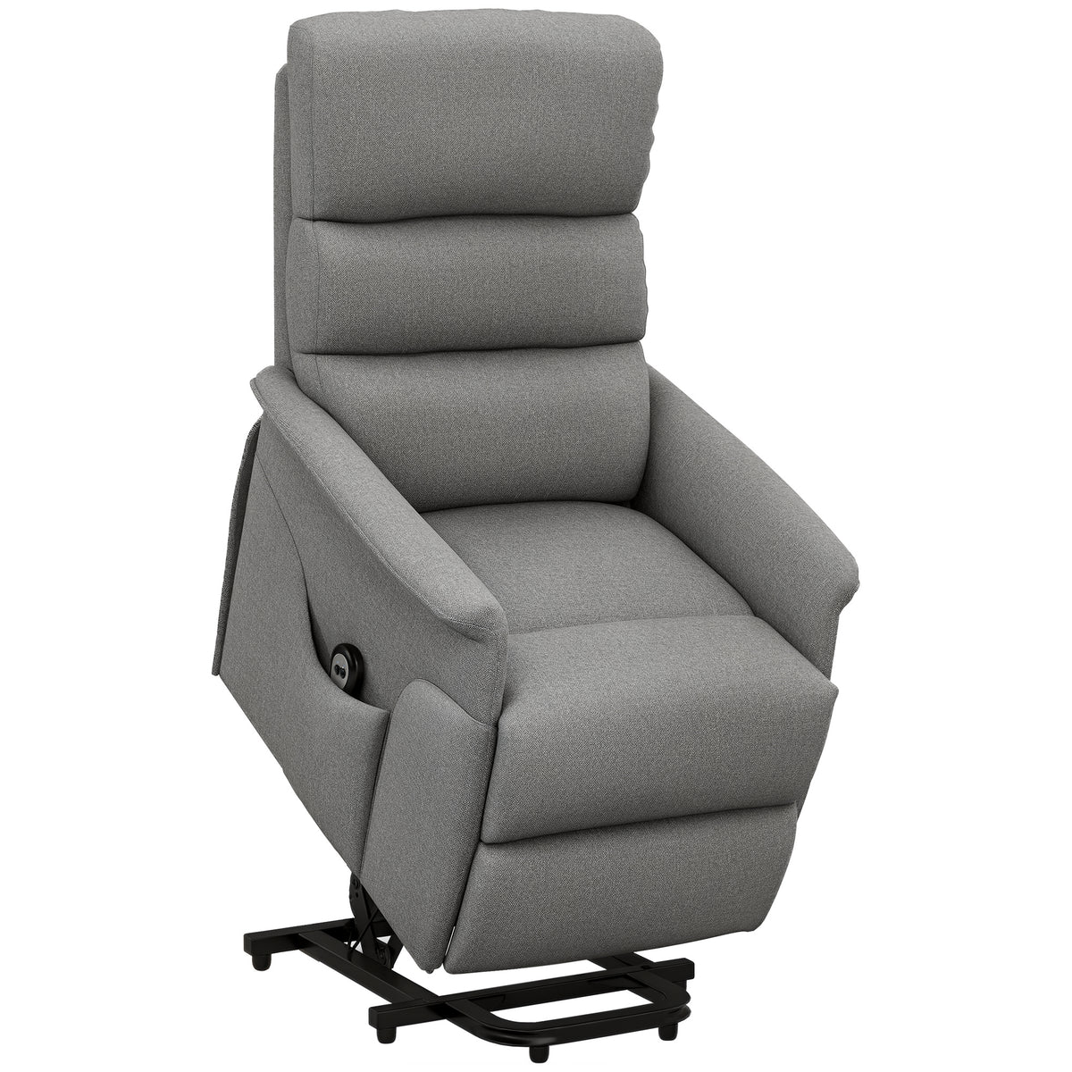 Relaxsessel mit Aufstehhilfe, verstellbare R¨¹ckenlehne/Fu?st¨¹tze, bis 120 kg, 66 x 90 x 96 cm, Grau