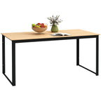 Gartentisch für 6 Personen 160 x 80 cm Wetterfest Balkontisch mit Lamellen-Tischplatte, Buffettisch Outdoor Teak