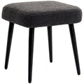Hocker, Fu?st¨¹tze, gepolsterter Sitz, Kaschmir-Optik, Stahlbeine, 42 x 42 x 44 cm, Dunkelgrau