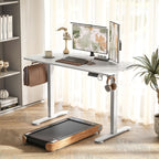 Stehpult höhenverstellbarer Computertisch Schreibtisch, 140 cm x 70 cm x 116 cm, Weiß
