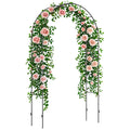 Gartenbogen, Rosenbogen, Rankbogen, Rosenspalier Metall, schwarz, 1,40 x 0,40 x 2,40 m