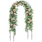 Gartenbogen, Rosenbogen, Rankbogen, Rosenspalier Metall, schwarz, 1,40 x 0,40 x 2,40 m