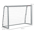 8ft x 5ft Football Goal, Football Net for Garden with Ground Stakes, Quick and Simple Set Up