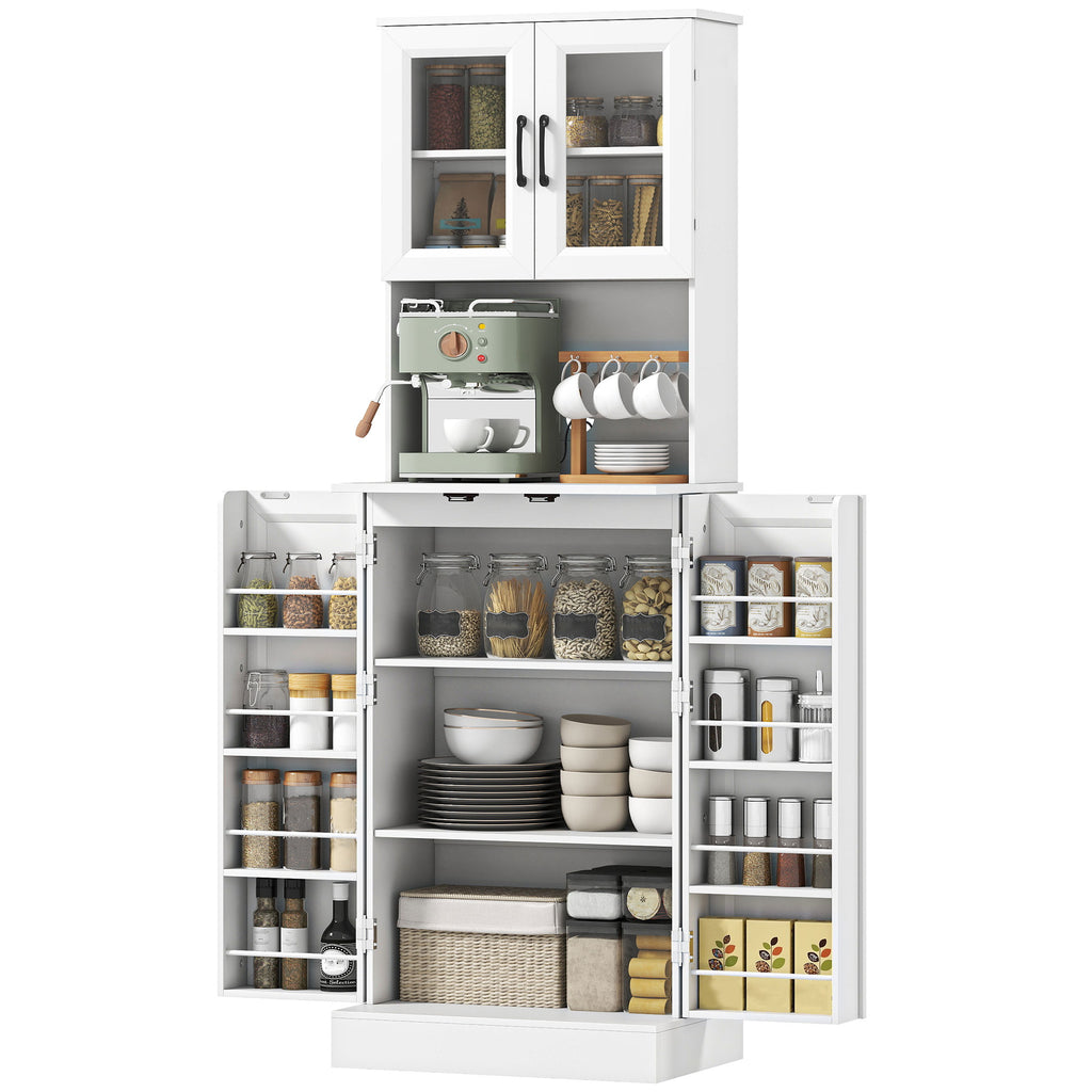 K¨¹chenschrank, verstellbares Regal, Arbeitsplatte, Acrylt¨¹ren, Kabelloch, f¨¹r Wohnzimmer, K¨¹che, Esszimmer, MDF, Wei?