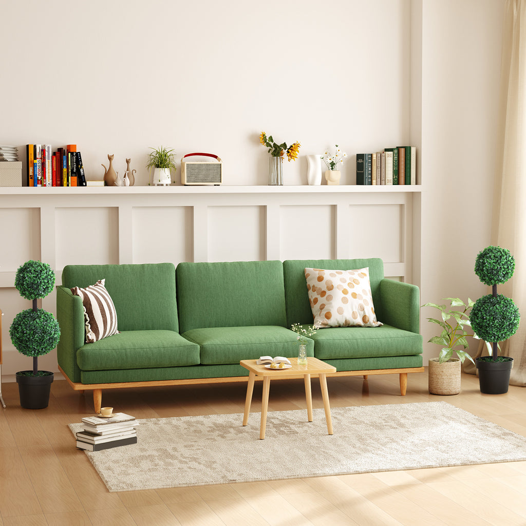 2er-Set Kunstpflanze, K¨¹nstliche Pflanzen im Kugeldesign, Kunstbaum im Zementtopf, Kunststoff-Pflanze, Gr¨¹n+Schwarz