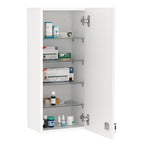  Medizinschrank Arzneischrank Wandschrank Hängeschrank mit verstellbarer Ablage Erste-Hilfe-Kreuz abschließbar für Badezimmer Küche Flur Weiß 30x20x70 cm