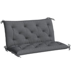 Bankauflage wasserabweisend Sitzkissen Rückenkissen 100 x 98 x 8 cm Dunkelgrau Gartenbank Hollywoodschaukel