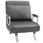 Relaxsessel Liegesessel Sessel, Liegefunktion, Gästebett, 65 cm x 69 cm x 80 cm, Grau