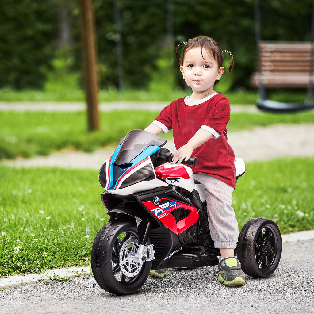Kindermotorrad, Elektromotorrad, Scheinwerfer, 3 Musikmodi, f¨¹r Kinder 1,5-5 Jahre, Rot, 82,5 x 42 x 54cm